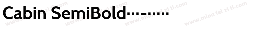 Cabin SemiBold手机版字体转换